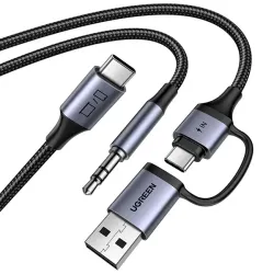 Ugreen CM772 Type-C to Type-C, Type-A & 3.5mm Male Charging & Audio Cable #45009