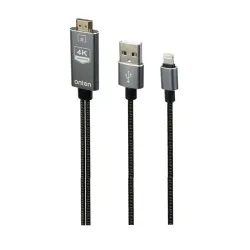 Onten OTN-7519 Lightning to HDMI 1.8M Adapter with USB Power