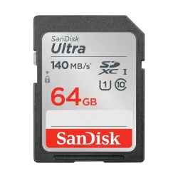 Sandisk Ultra 64GB 140Mbps SDXC UHS-I Memory Card (SDSDUNB-064G-GN6IN)