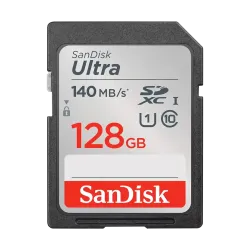 Sandisk Ultra 128GB 140Mbps SDXC UHS-I U1 Memory Card (SDSDUNB-128G-GN6IN)