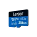 Lexar High-Performance 633x 256GB MicroSDXC UHS-I Memory Card with Adapter
