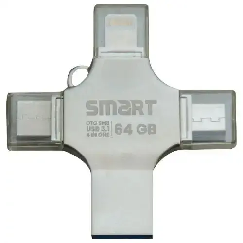 Smart SuperFast SM8 64GB 4-in-1 Metal Body USB 3.1 Pen Drive Smart SuperFast SM8 64GB 4-in-1 Metal Body USB 3.1 Pen Drive